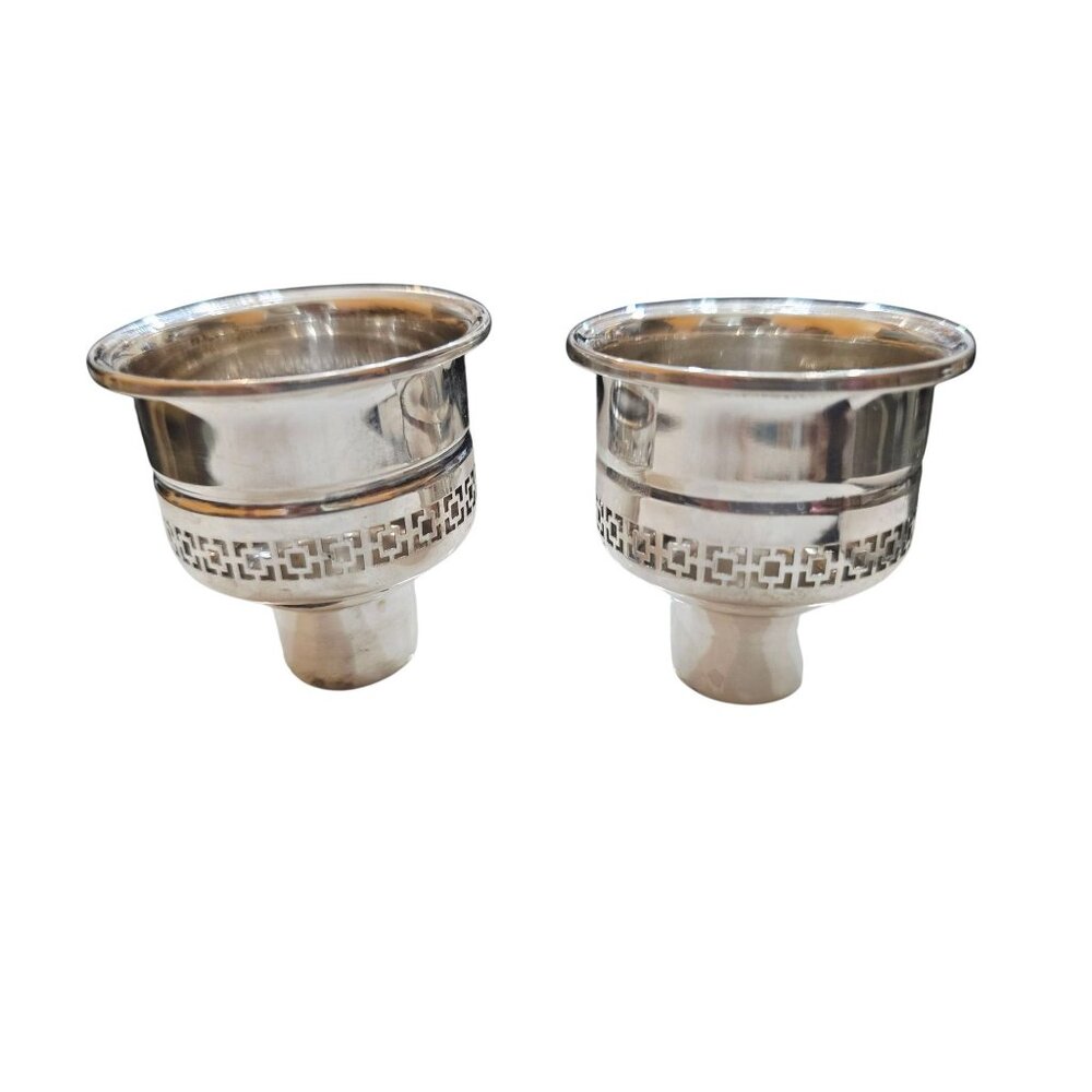 Vintage Sterling Pair Of Liner Cups For Candlesticks (A8837)